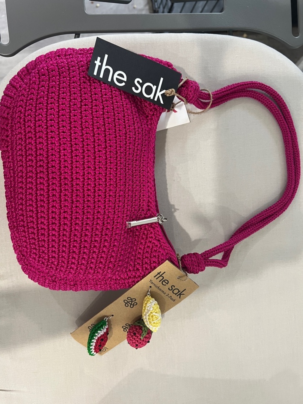 The Sak Kids Crochet Crossbody Bag - Magenta
